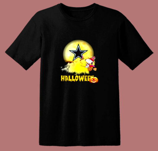 Snoopy Halloween Flying Dallas Cowboys 80s T Shirt