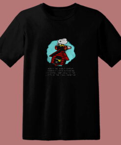 Snoopy Heres The World Famous Starship Captain Pushing His Vessel 80s T Shirt