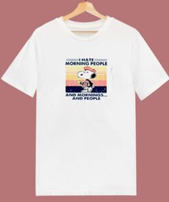 Snoopy I Hate Morning People 80s T Shirt