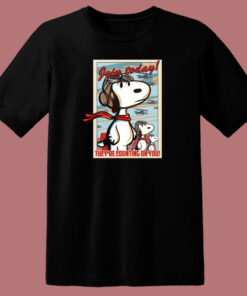 Snoopy Join Today 80s T Shirt Style 1