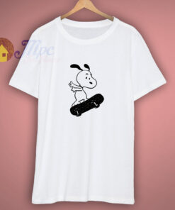 Snoopy Playing Skateboard T Shirt 1