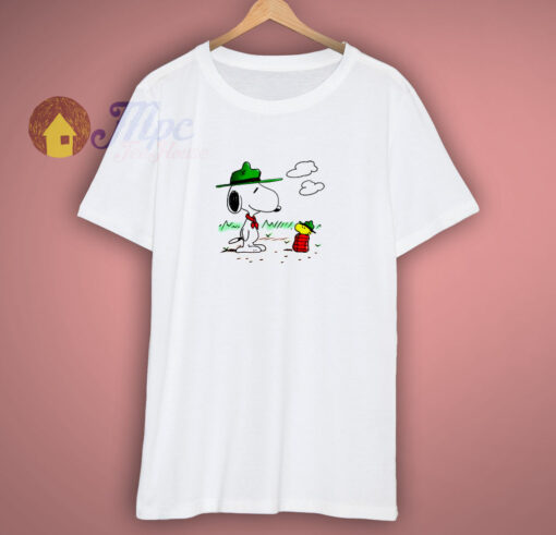 Snoopy Woodstock Camping T Shirt