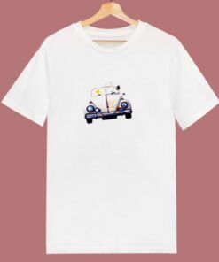 Snoopy Woodstock Driving Car 80s T Shirt