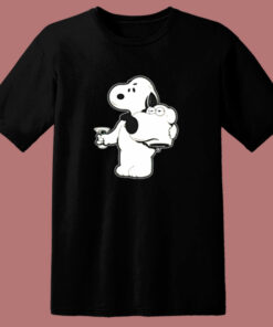 Snoopy X Brian Family Guy Mashup Custom 80s T Shirt 1
