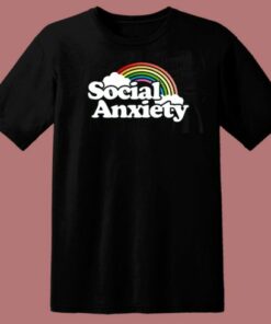 Social Anxiety Rainbow T Shirt Style 2