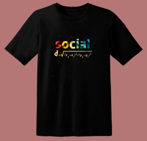 Social Distance Formula Math 80s T Shirt