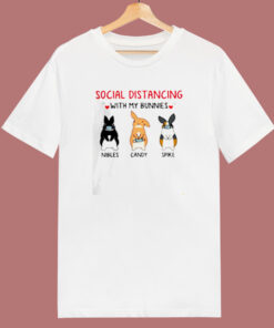 Social Distancing With My Bunnies 80s T Shirt Social Distancing With My Bunnies 80s T Shirt