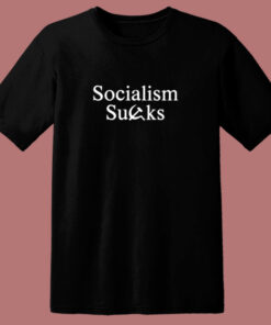 Socialism Sucks Funny Political 80s T Shirt 1