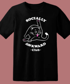 Socially Awkward Club Cat T Shirt Style 1