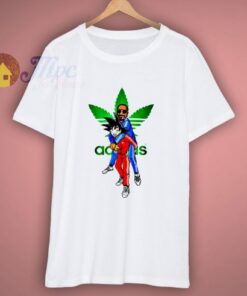 Son Goku And Snoop Dogg Weed Adidas Parody T-Shirt