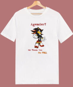 Sonic Shadow Agender No Thank You T Shirt Style 1
