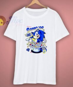 Sonic The Cereal Funny Parody Cool T Shirt 3