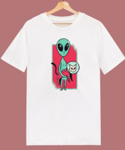 Space Alien Cat Funny 80s T Shirt Style Space Alien Cat Funny 80s T Shirt Style