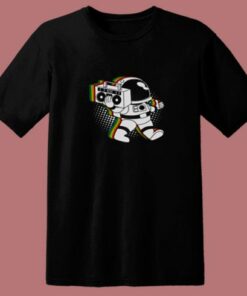 Space Astronaut Boombox 80s T Shirt