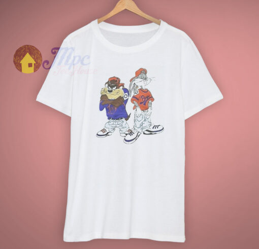 Space Jam Bugs And Tazmania Cartoon T Shirt