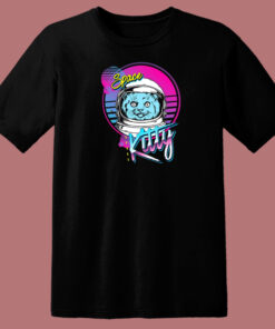 Space Kitty Astronaut 80s T Shirt Style