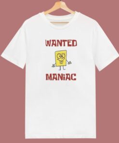 SpongeBob Wanted Maniac T Shirt Style