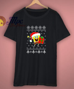Spongebob Santa Ugly Christmas T Shirt 1