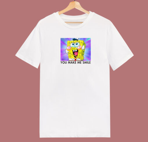 Spongebob You Make Me Smile 80s T Shirt Style