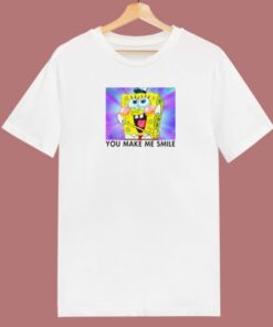 Spongebob You Make Me Smile 80s T Shirt Style