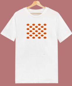 Spooky Pumpkin Pattern 80s T Shirt
