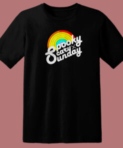 Spooky Scary Sunday 80s T Shirt 1