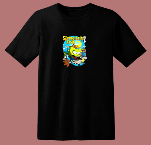 Springtastic Fantastic Four Bart Superhero 80s T Shirt