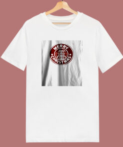 Star Bucks Marry Christmas 80s T Shirt 1