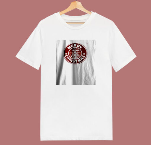 Star Bucks Marry Christmas 80s T Shirt