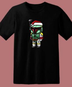 Star Wars Boba Santa Hat Cartoon Christmas 80s T Shirt 1 Star Wars Boba Santa Hat Cartoon Christmas 80s T Shirt 2
