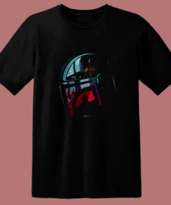 Star Wars The Mandalorian Helmet Scene Fill 80s T Shirt