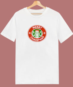 Starbucks Coffee Funny Christmas 80s T Shirt 1