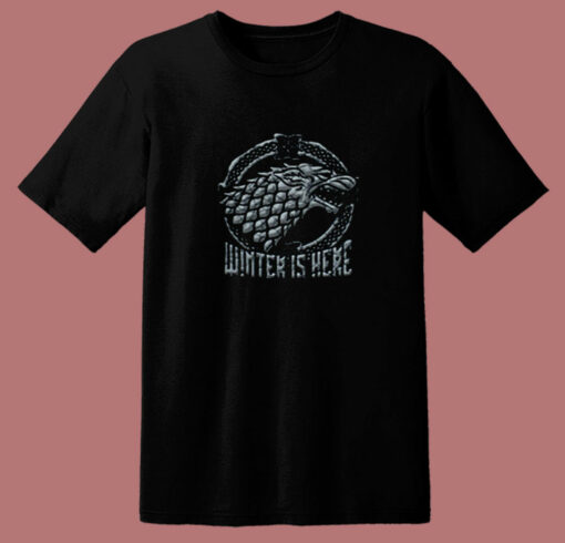 Stark Head Game Of Thrones Winter Is Here 80s T Shirt