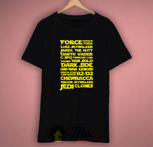 Starwars Force Emperor Typhography T Shirt Available Size S M L XL XXL