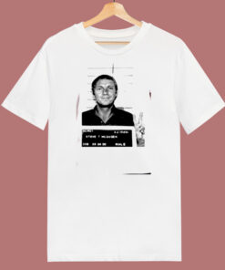 Steve Mcqueen Mugshot 80s T Shirt Steve Mcqueen Mugshot 80s T Shirt