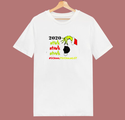 Stink Stank Stunk Grinch Christmas 2020 School Psychologist 80s T Shirt