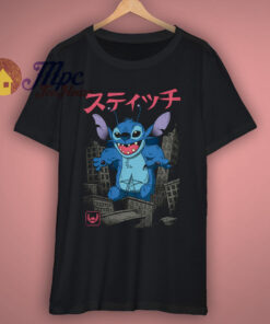 Stitch Godzilla Funny T Shirt 1