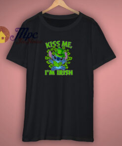 Stitch Kiss Me I Am Irish T Shirt 1