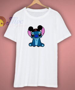 Stitch Mickey Hat Glitter T Shirt 1