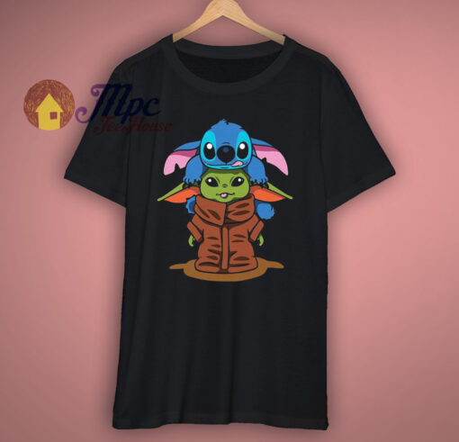 Stitch with Baby Yoda T Shirt