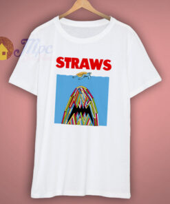 Straws Jaws Turtle Parody T Shirt Straws Jaws Turtle Parody T Shirt