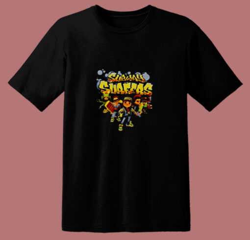 Subway Surfers Logo Game Retro Gaming 80s T Shirt