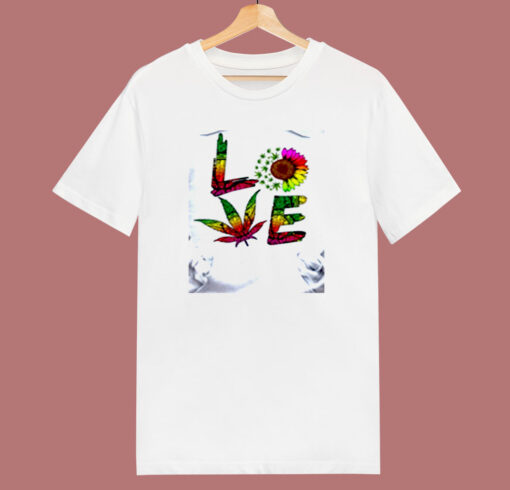 Sunflower Weed Marijuana 80s T Shirt