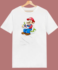 Super Mario Smoking 80s T Shirt