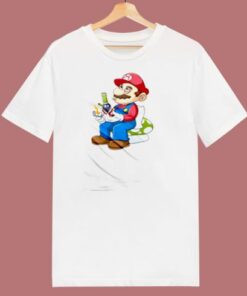 Super Mario Smoking 80s T Shirt