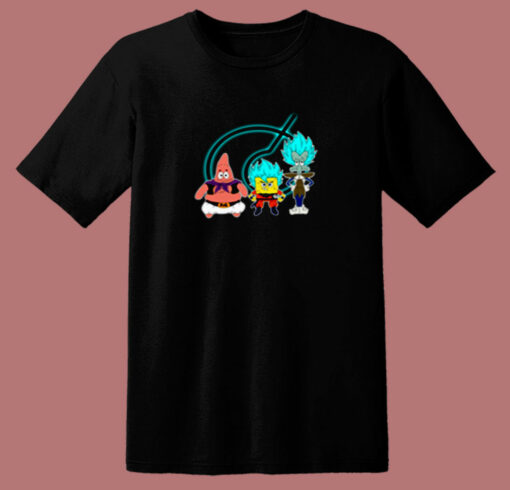 Super Saiyan Spongebob Patrick Funny 80s T Shirt