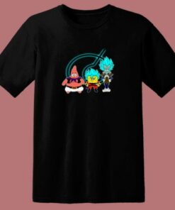 Super Saiyan Spongebob Patrick Funny 80s T Shirt 1 Super Saiyan Spongebob Patrick Funny 80s T Shirt 2