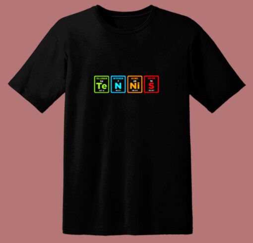Tennis Periodic Table Gaming 80s T Shirt