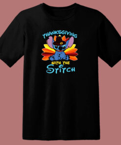 Thanksgiving With The Stitch 80s T Shirt 1