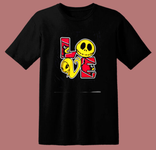 The Angry Birds Jack Skellington And Sally Love 80s T Shirt